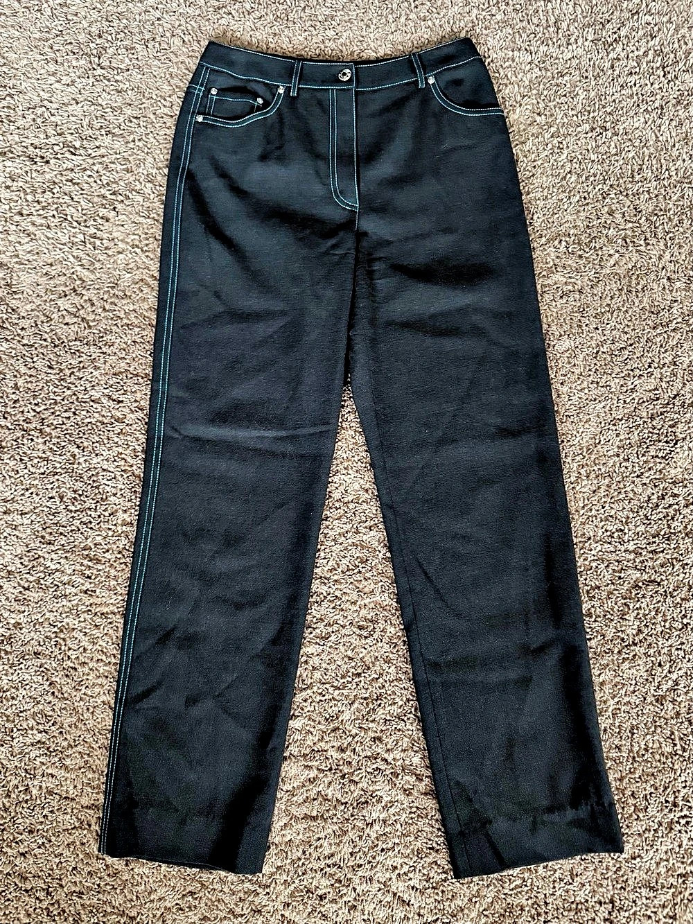 Carlisle Black Wool Bootcut Pants Size 2
